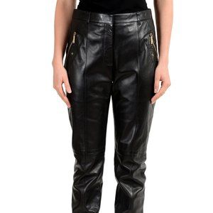 Versace Women's Black 100% Leather Pants